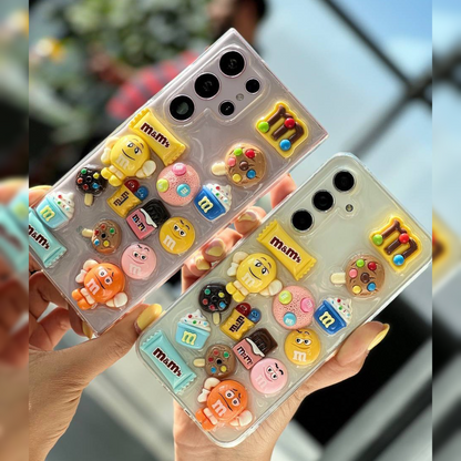 M&M Swirl Rainbow Toffee Charm Case - Samsung