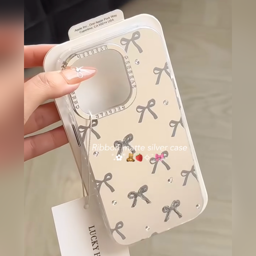 Delicate Ribbon Bow Design Case