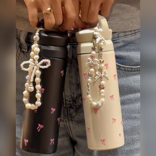 Elegance Bow Charm Stainless Steel Tumbler