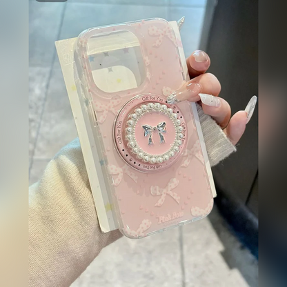Chic Bow Design Pop Grip Case