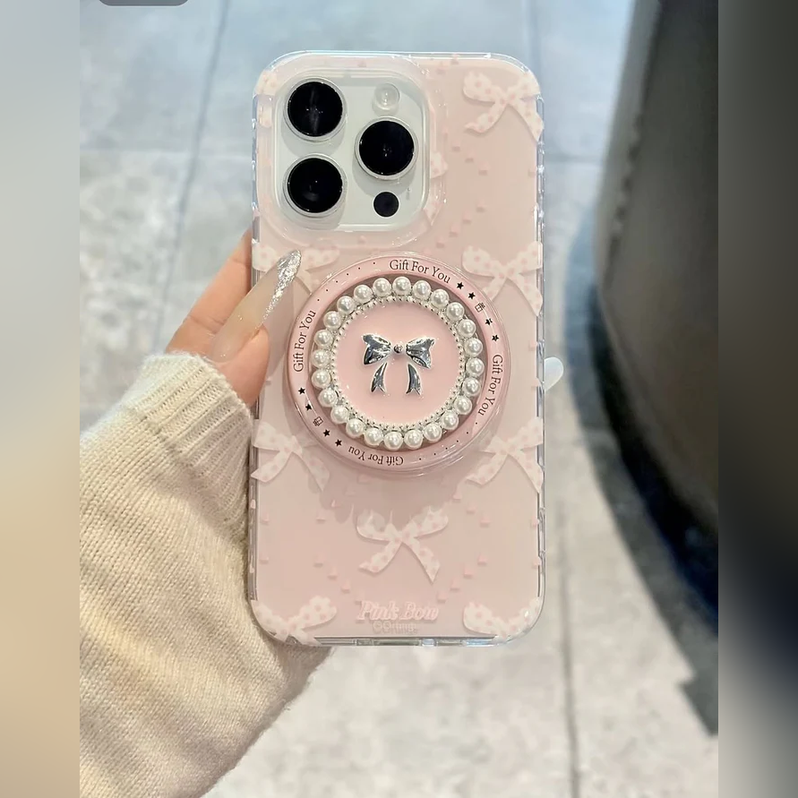 Chic Bow Design Pop Grip Case