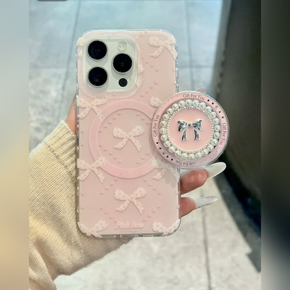 Chic Bow Design Pop Grip Case
