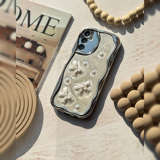 Angelic Pearl Bow Shell Case - Samsung