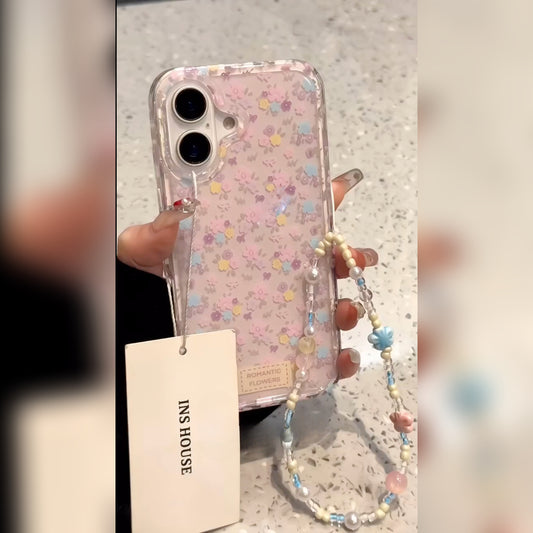 Romantic Flowers Clear Phone Case