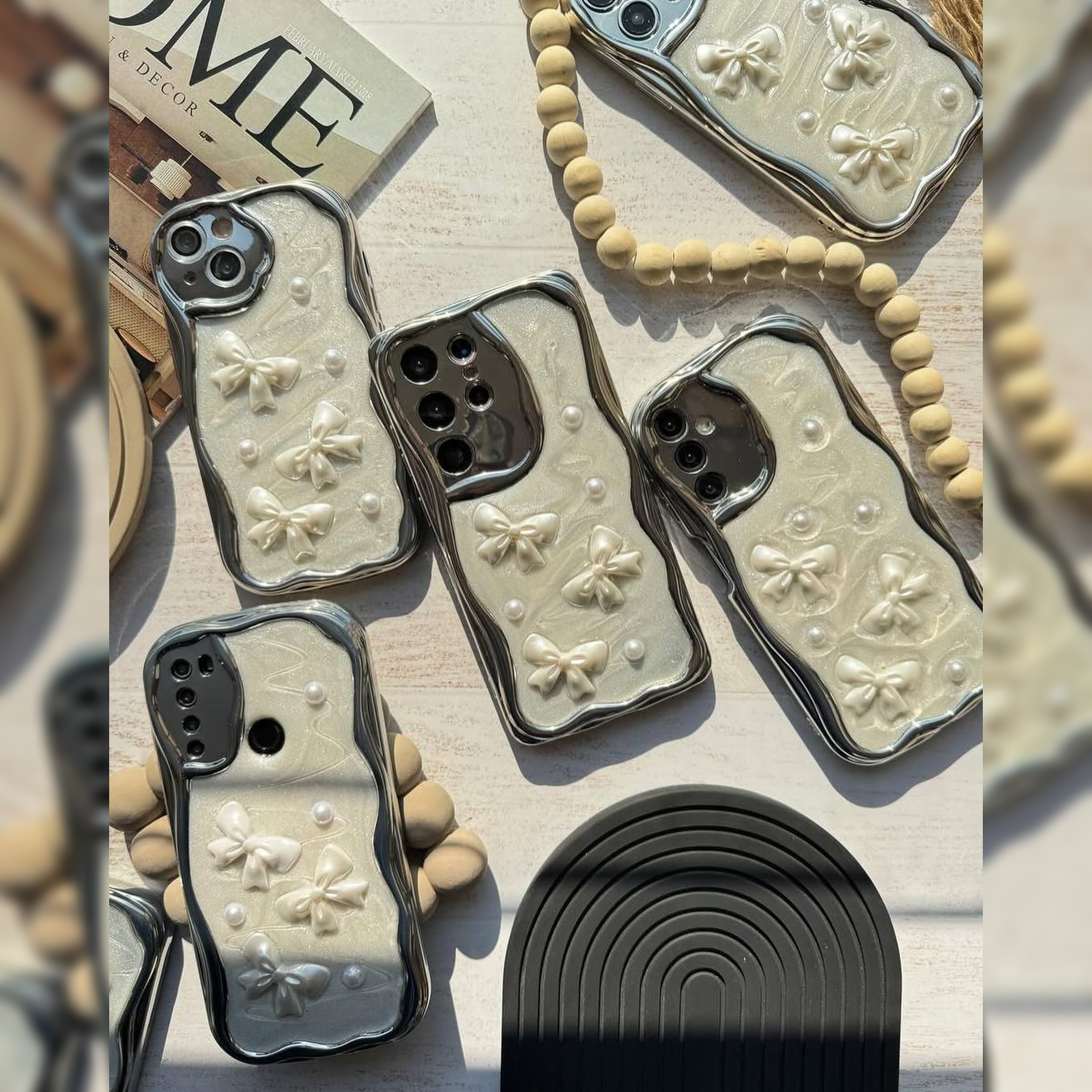 Angelic Pearl Bow Shell Case - Samsung
