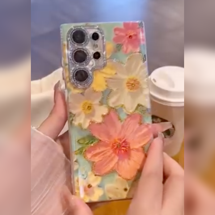 Oil Painting Flower Case - Samsung