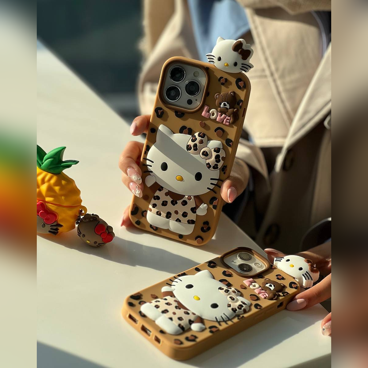 Chic Kitty Safari Charm Phone Case