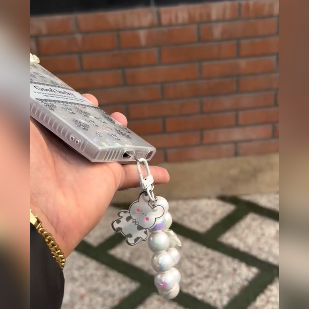 Luxury Pearl Inspired Case with Charm - Samsung