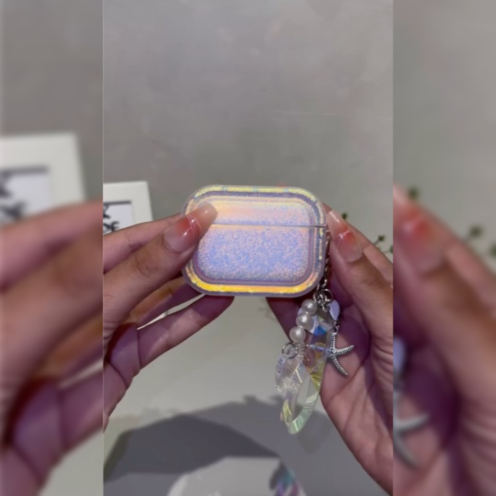Luminous Glitter Starfish Charm Case - AirPods