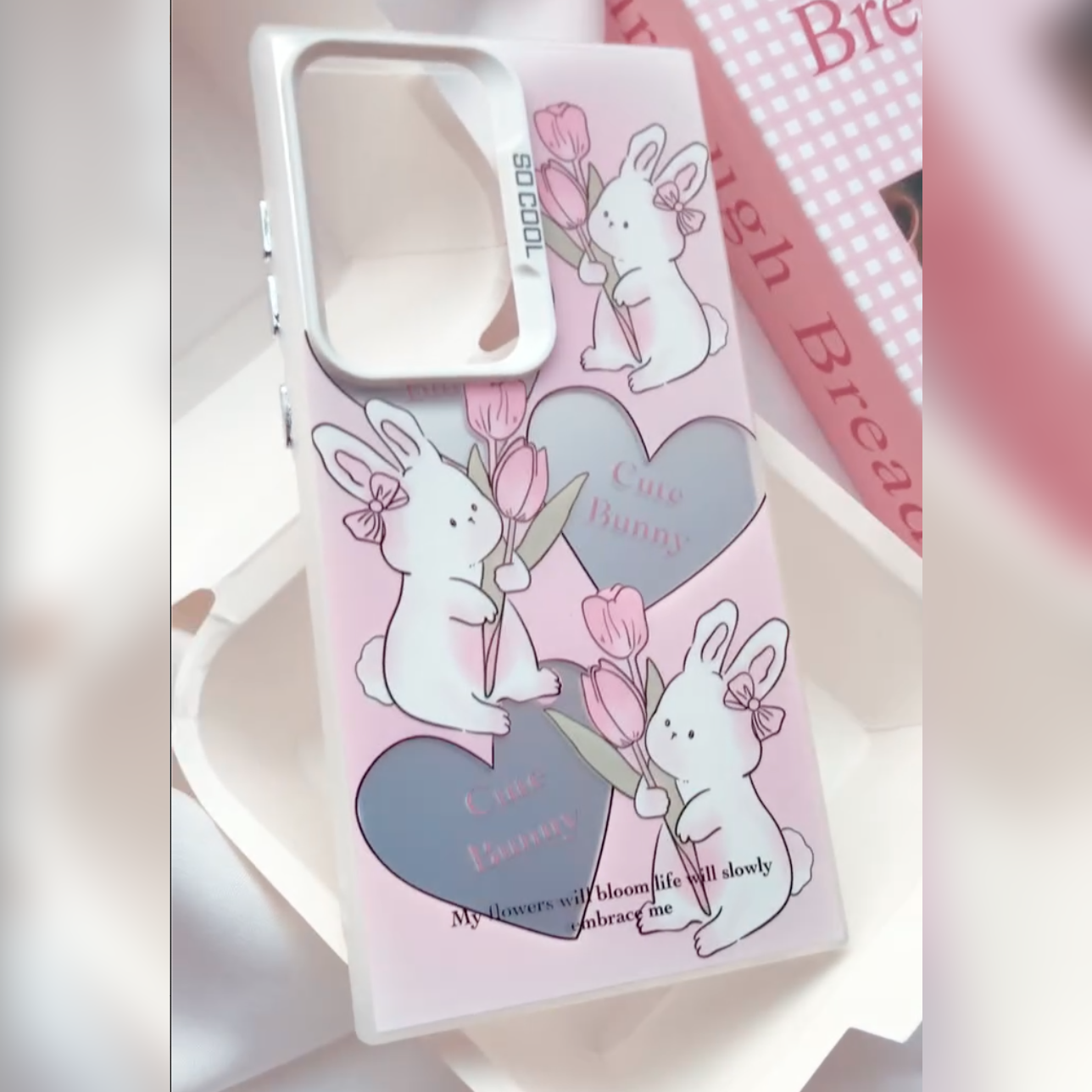 Cute Bunny Floral Case - Samsung