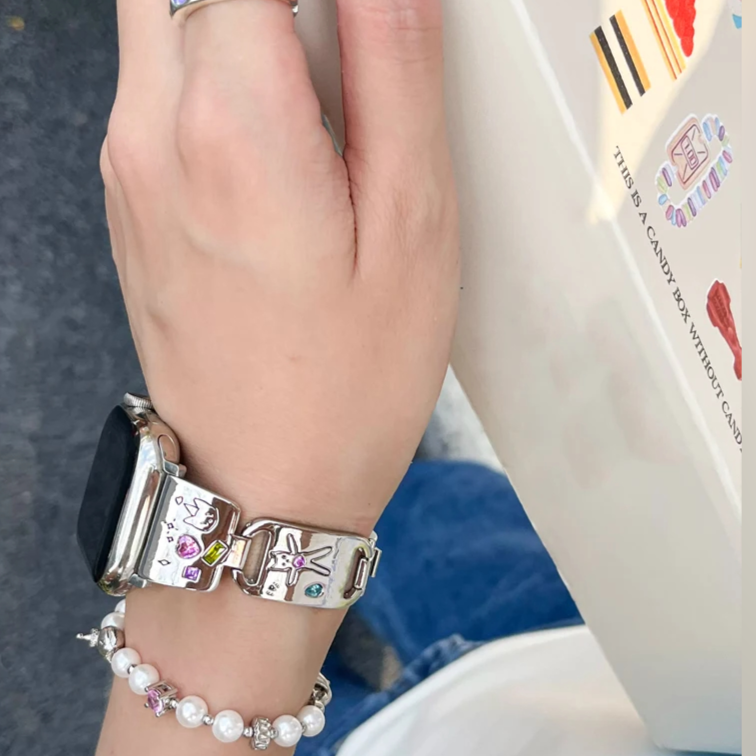 Glossy Cat Metal Band For Watch