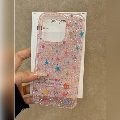 Colorful Star Glitter Case
