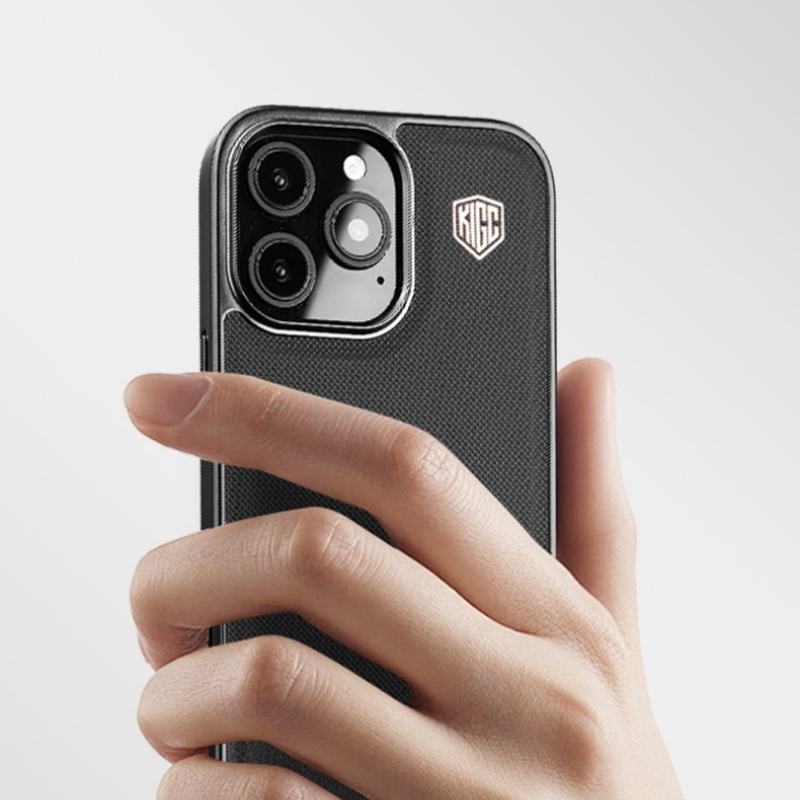 Matte Electroplated Leather Splicing Case - iPhone