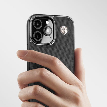 Matte Electroplated Leather Splicing Case - iPhone