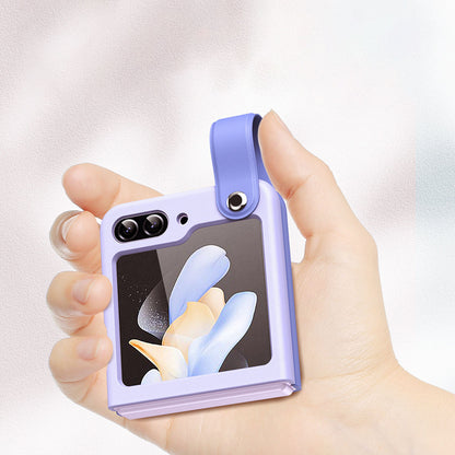 Galaxy Z Flip6 Stylish Wrist Strap Dual-Tone Case