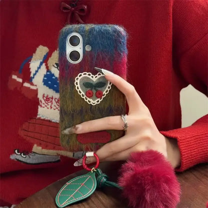 Playful Cherry Plush Phone Case