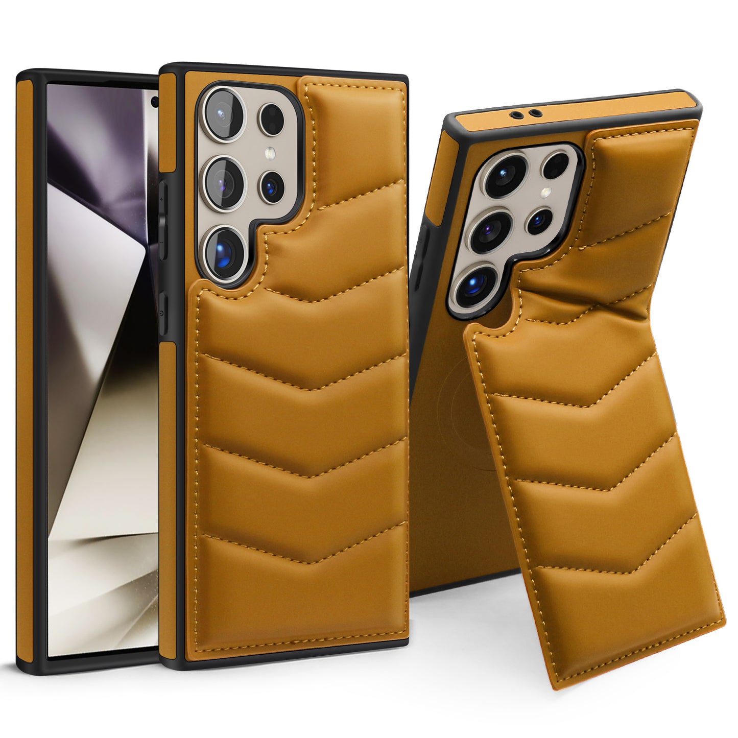 Premium Leather Kickstand Case - Samsung