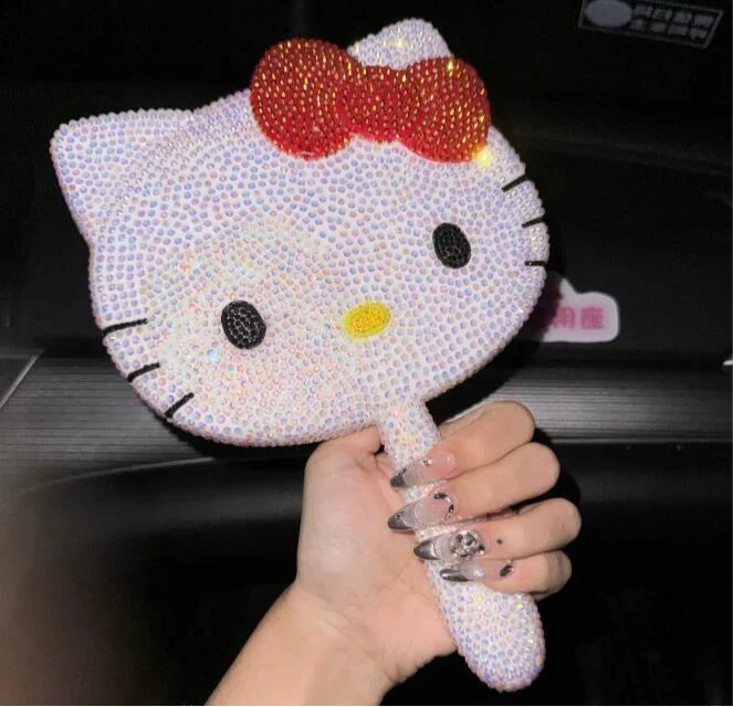 Rhinestone Studded Hello Kitty Mirror