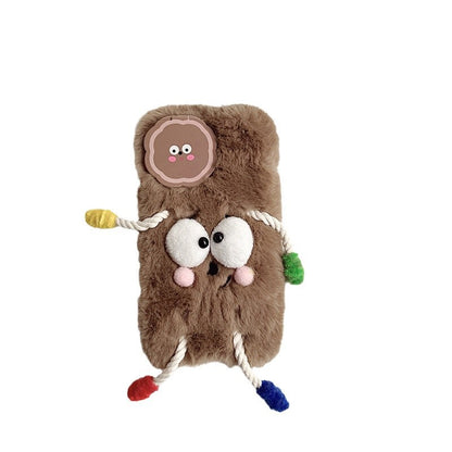 Fuzzy Buddy Plush Case with Mirror