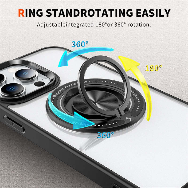 Pristine Invisible Magnetic Ring Holder Case - iPhone