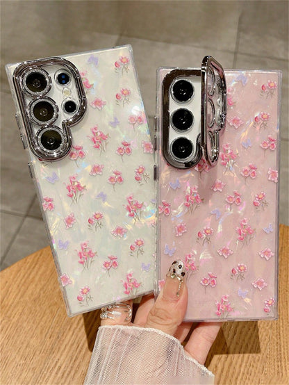 Petal Gleam Flip Lens Stand Case