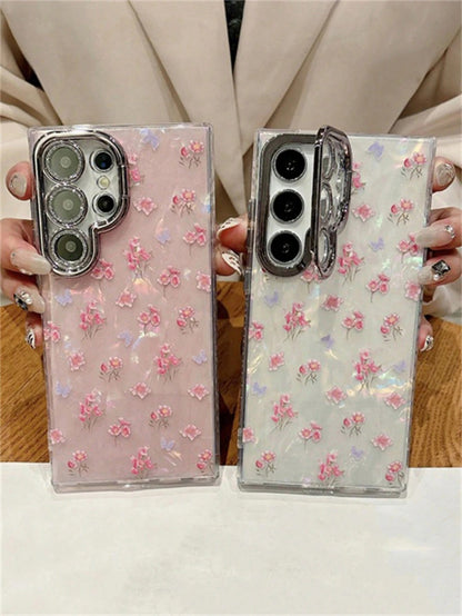 Petal Gleam Flip Lens Stand Case