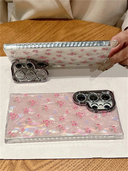 Petal Gleam Flip Lens Stand Case