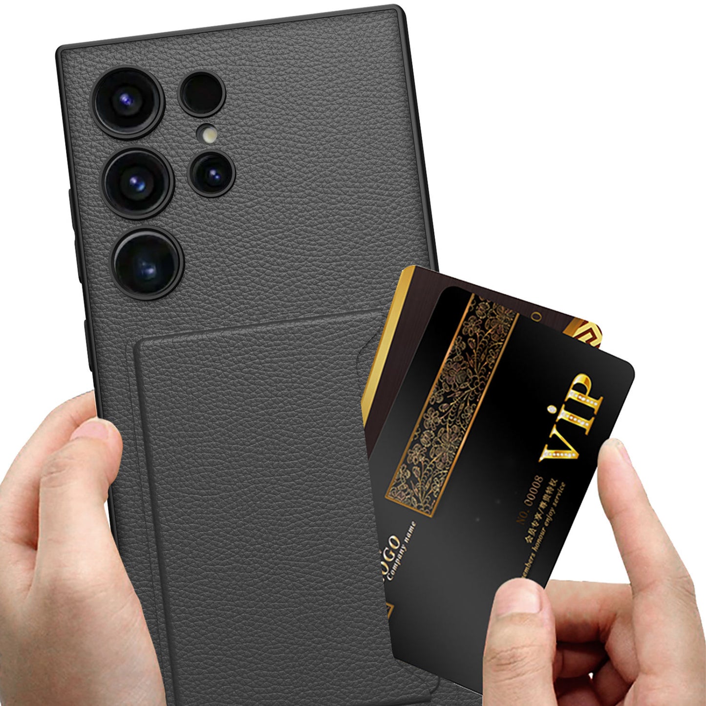 Modern Leather Magnetic Wallet Case - Samsung