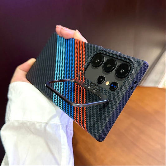 Durable Carbon Fiber Lens Bracket Case - Samsung