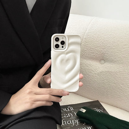 Radiant Heart Glow Embossed Phone Case