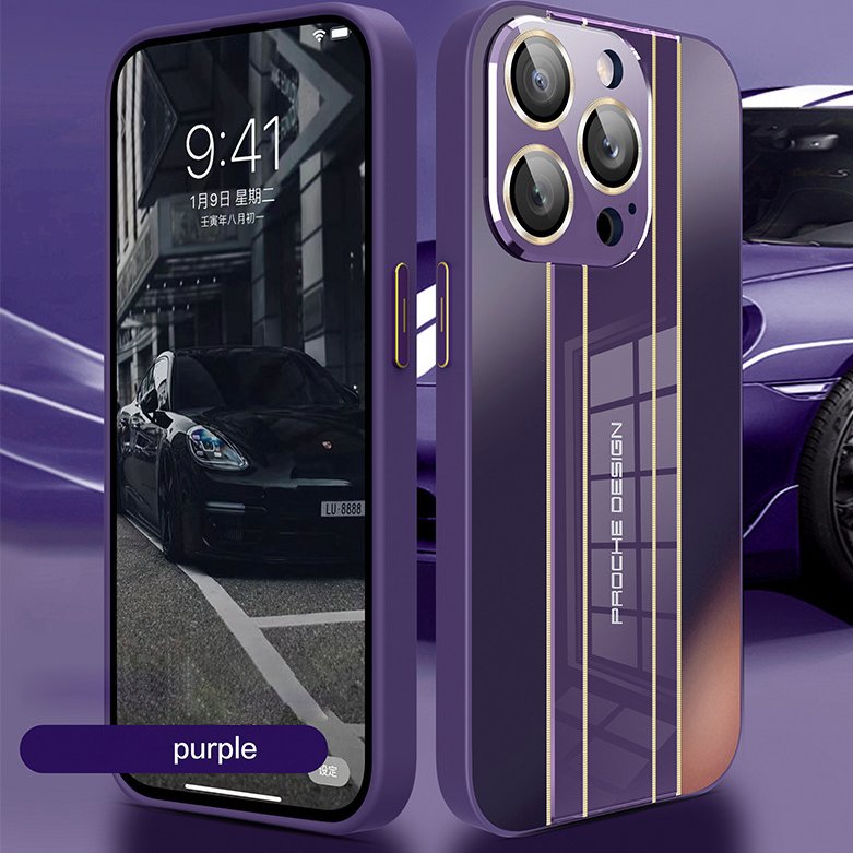 Luxurious Porsche Design Striped Case - iPhone