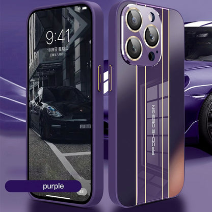 Luxurious Porsche Design Striped Case - iPhone