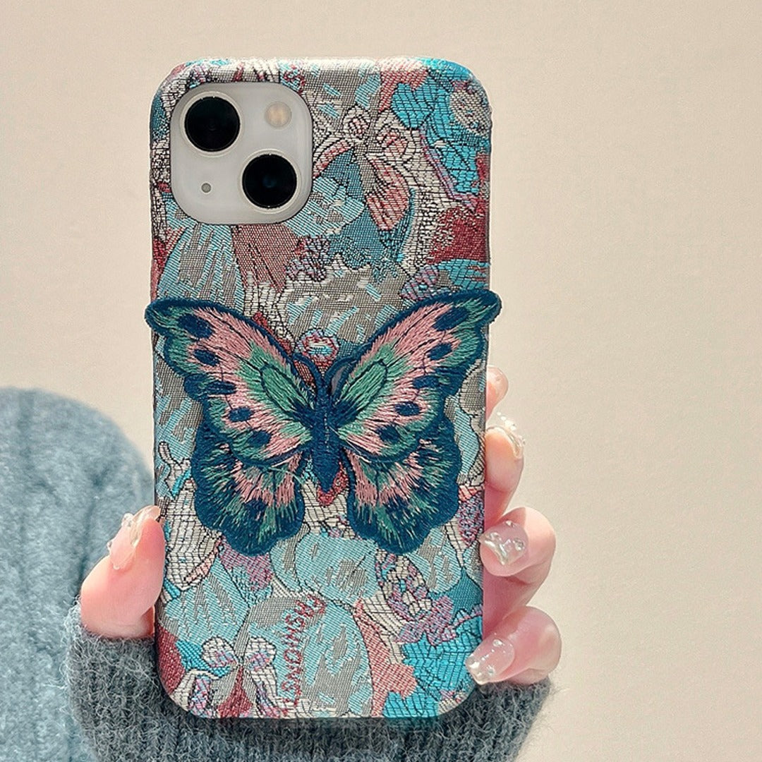 Butterfly Embroidery Luxe Case