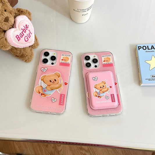 Cute Bear Magnet Wallet Case