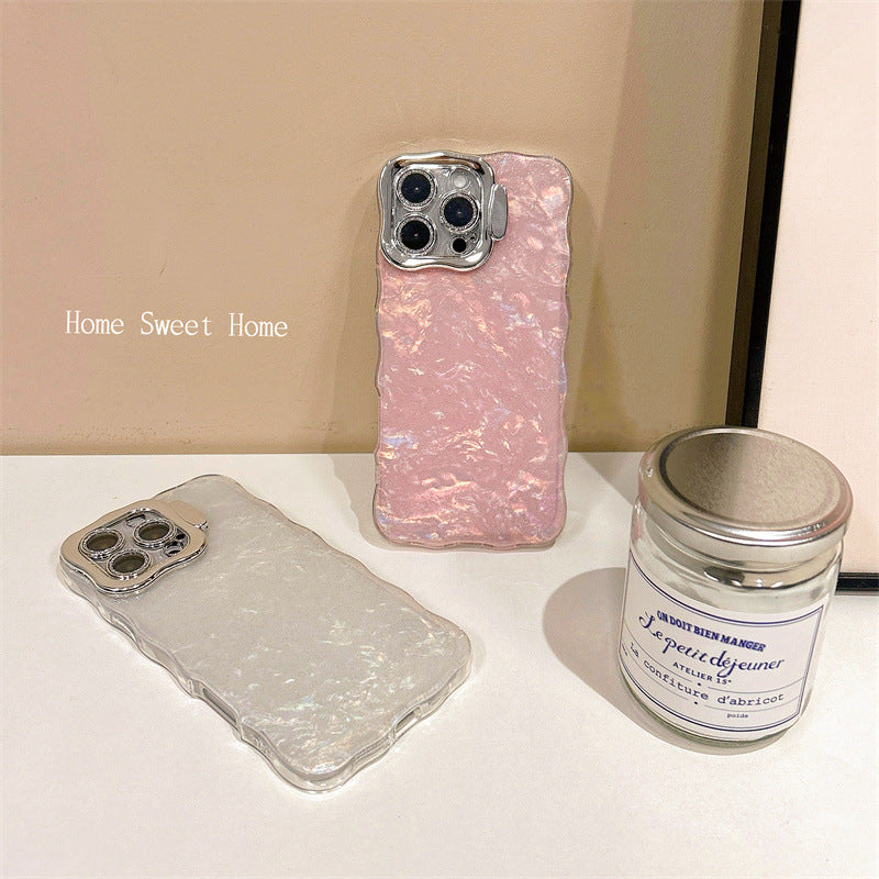 Elegant Wave Phone Case with Ring Stand