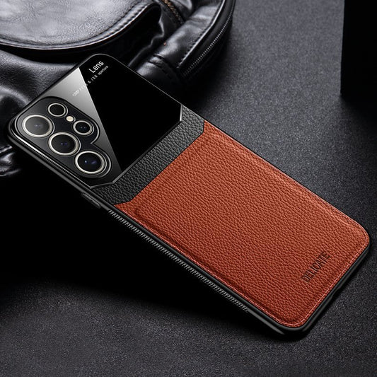 Aura Glass Lens Stitching Leather Case - Samsung