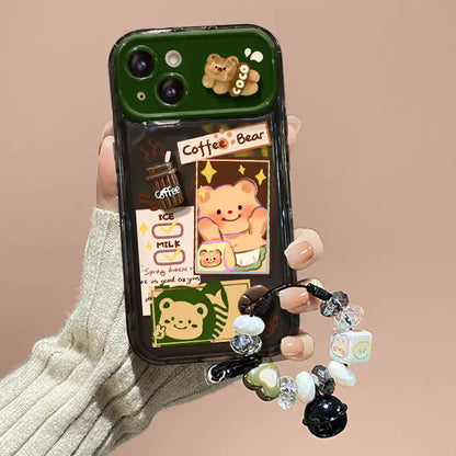 Coffee Bear Cutie Mirror Bracket Case