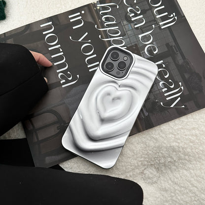 Radiant Heart Glow Embossed Phone Case