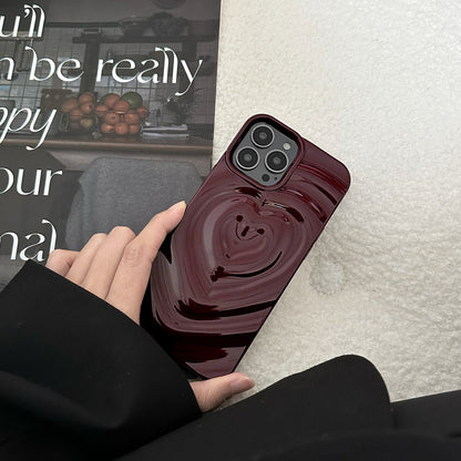 Radiant Heart Glow Embossed Phone Case