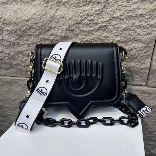 Chiara Ferragni Debossed Logo Shoulder Bag