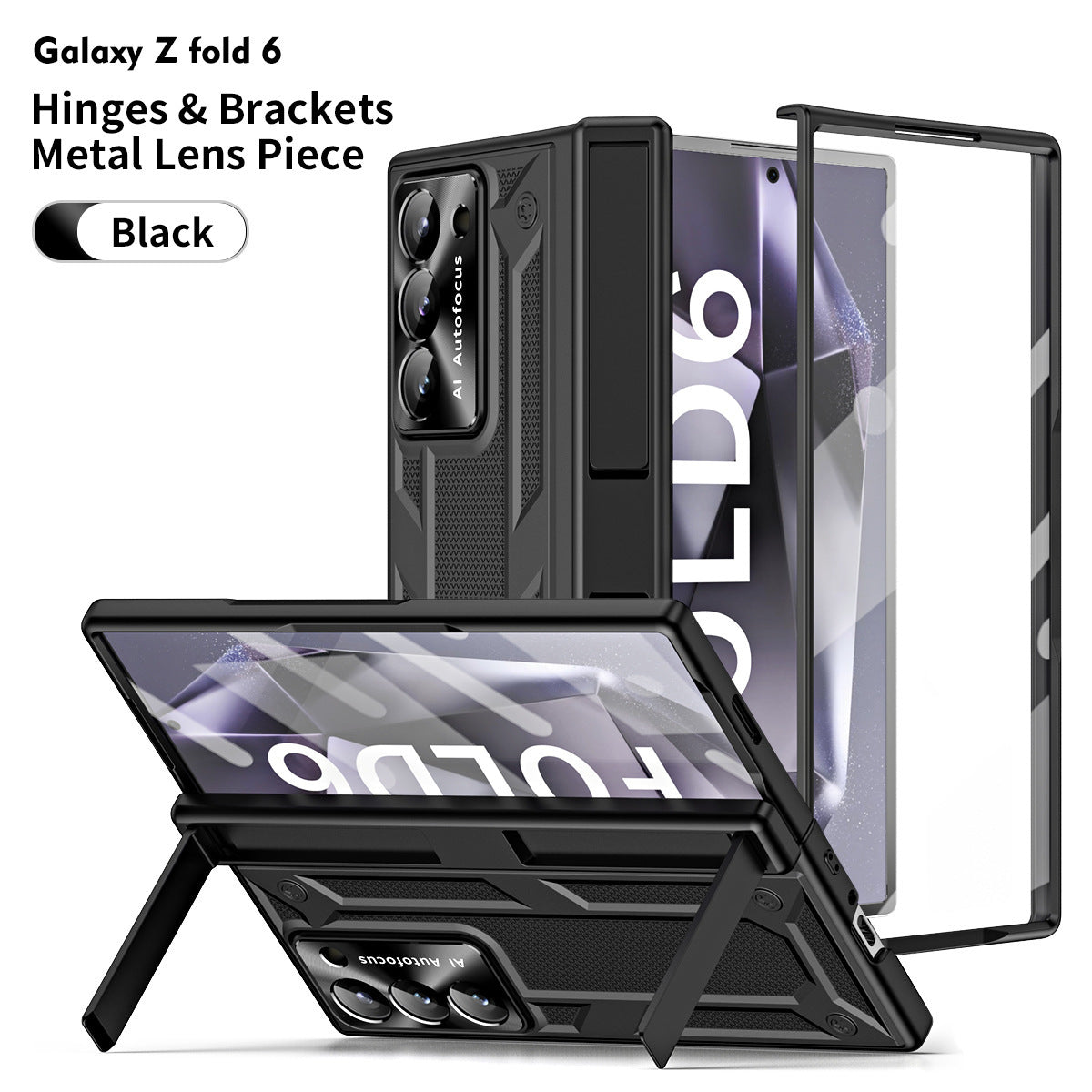 Galaxy Z Fold6 Dual Kickstand Folding Spring Loaded Case