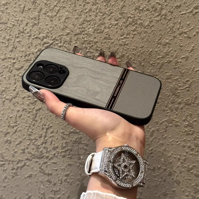Luxury Wooden Texture Case - iPhone