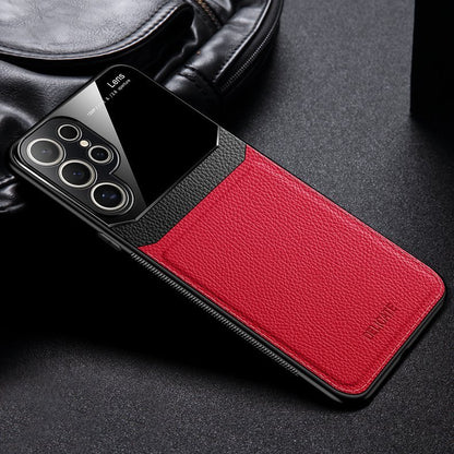 Aura Glass Lens Stitching Leather Case - Samsung