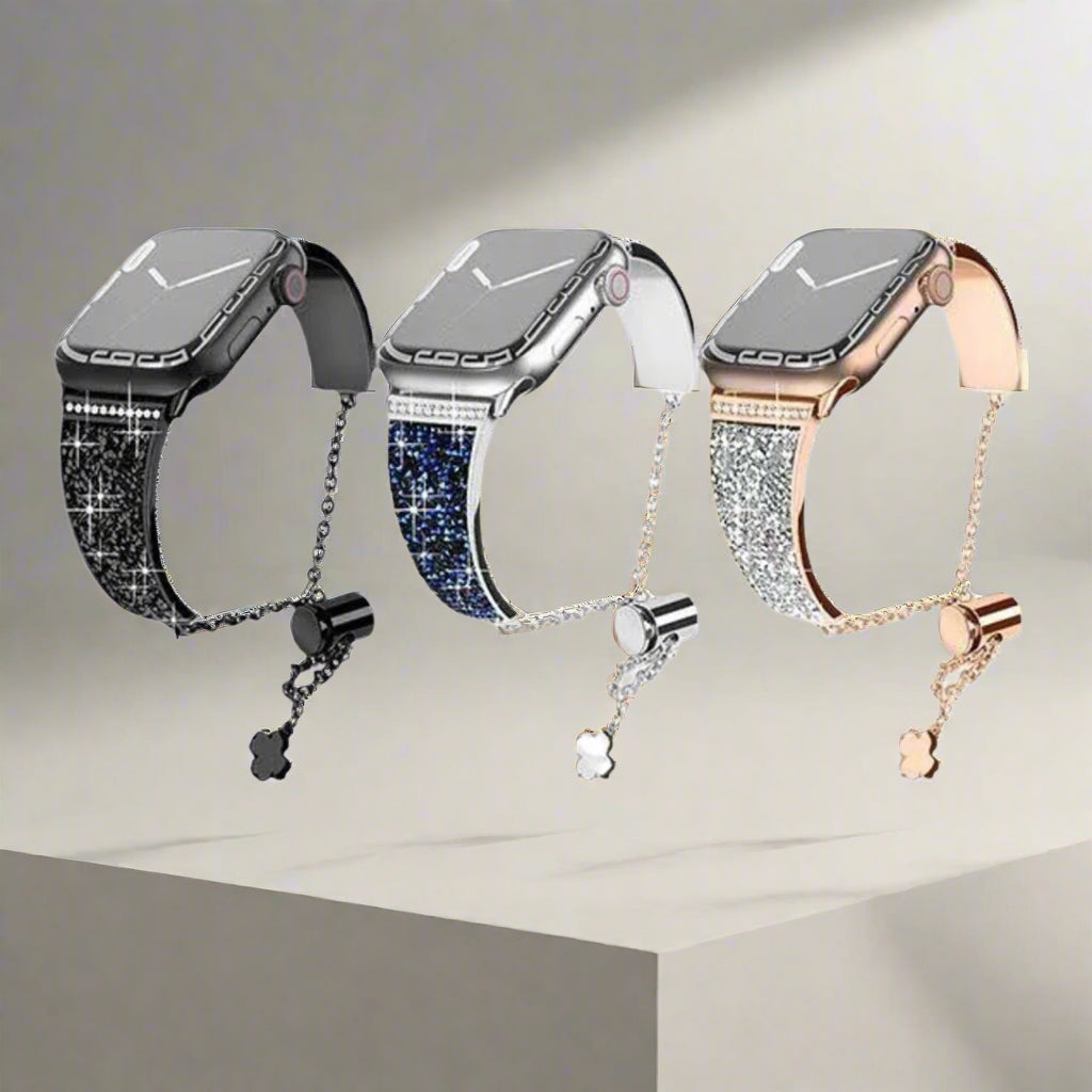 Crystal Glitz Charm Chain Watch Band