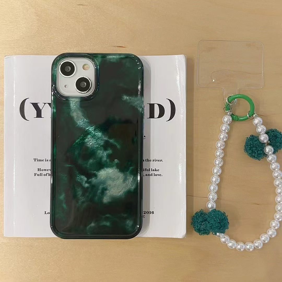 Emerald Luxe Phone Case with Strap