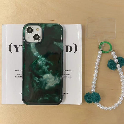 Emerald Luxe Phone Case with Strap