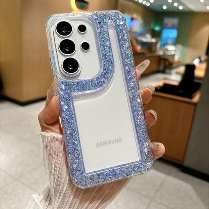 Glitter Frame Edge Crystal Case