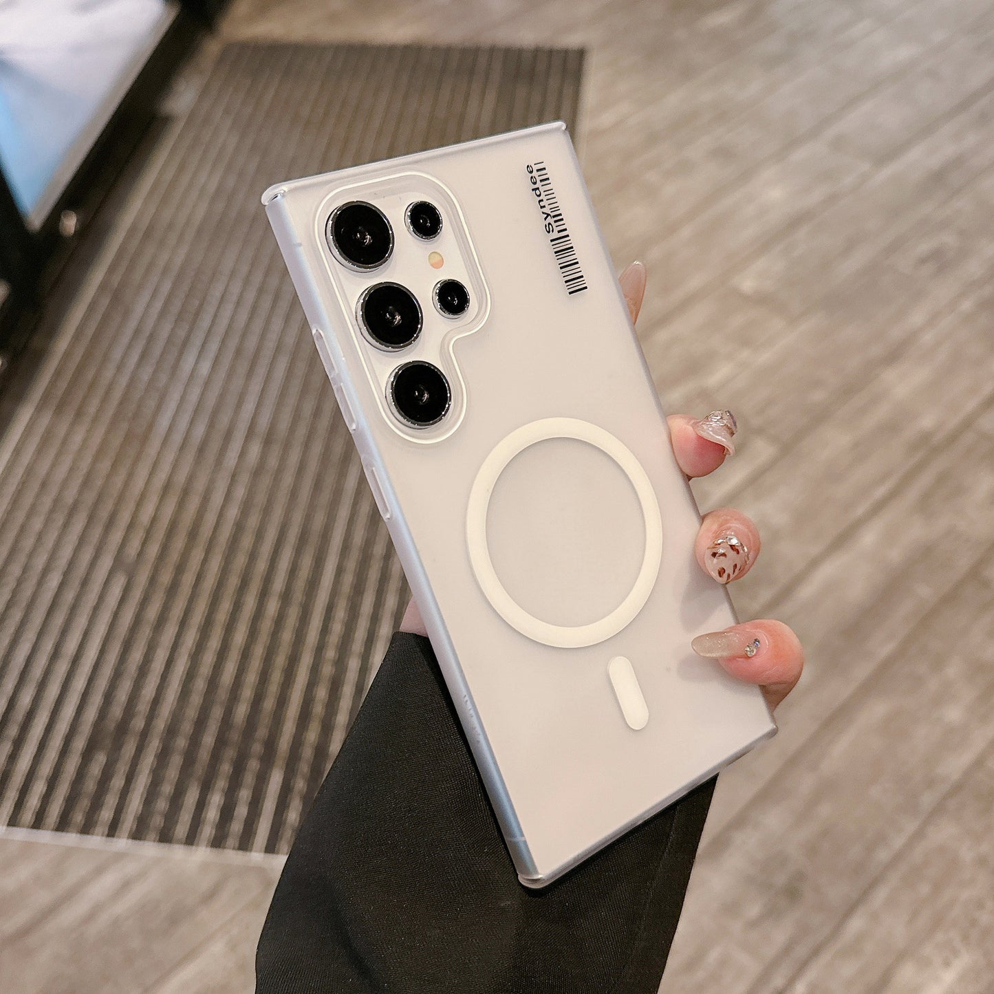 Frosted Translucent Slim Magnetic Grip Case - Samsung