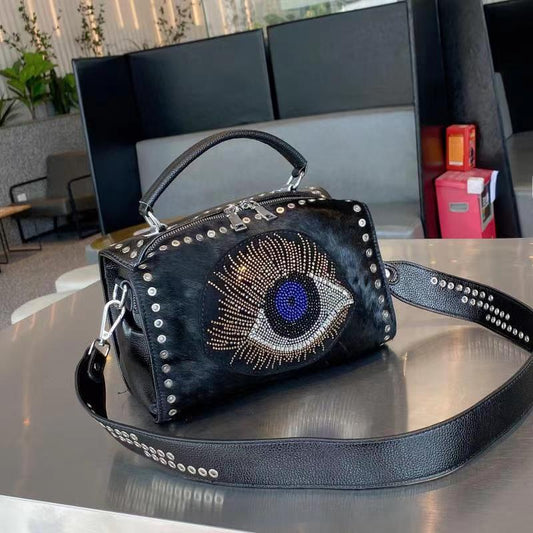 Glam Evil Eye Rhinestone Side Bag