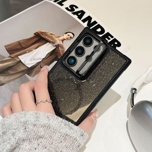 Glitter Lens Holder Magnetic Phone Case - Samsung